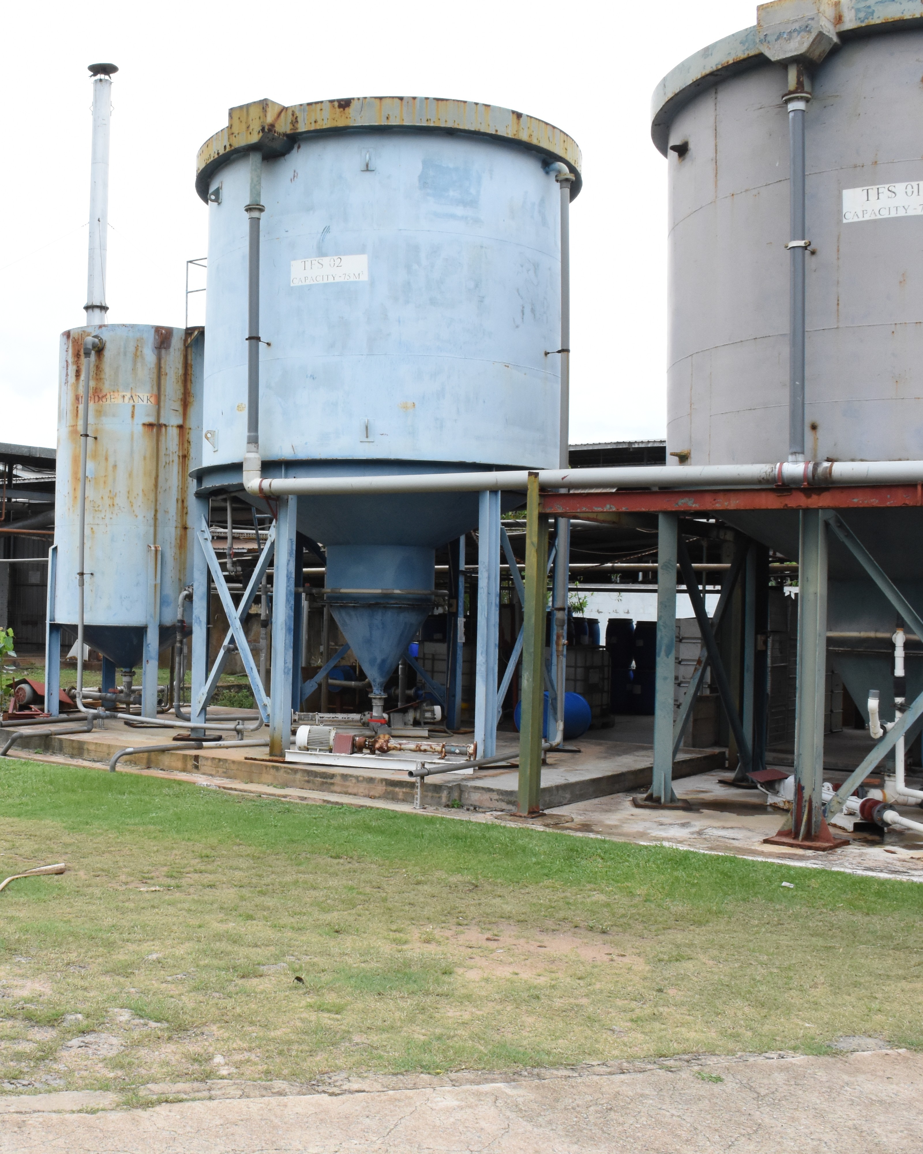 Artificial lagoon and wastewater treatment landscape